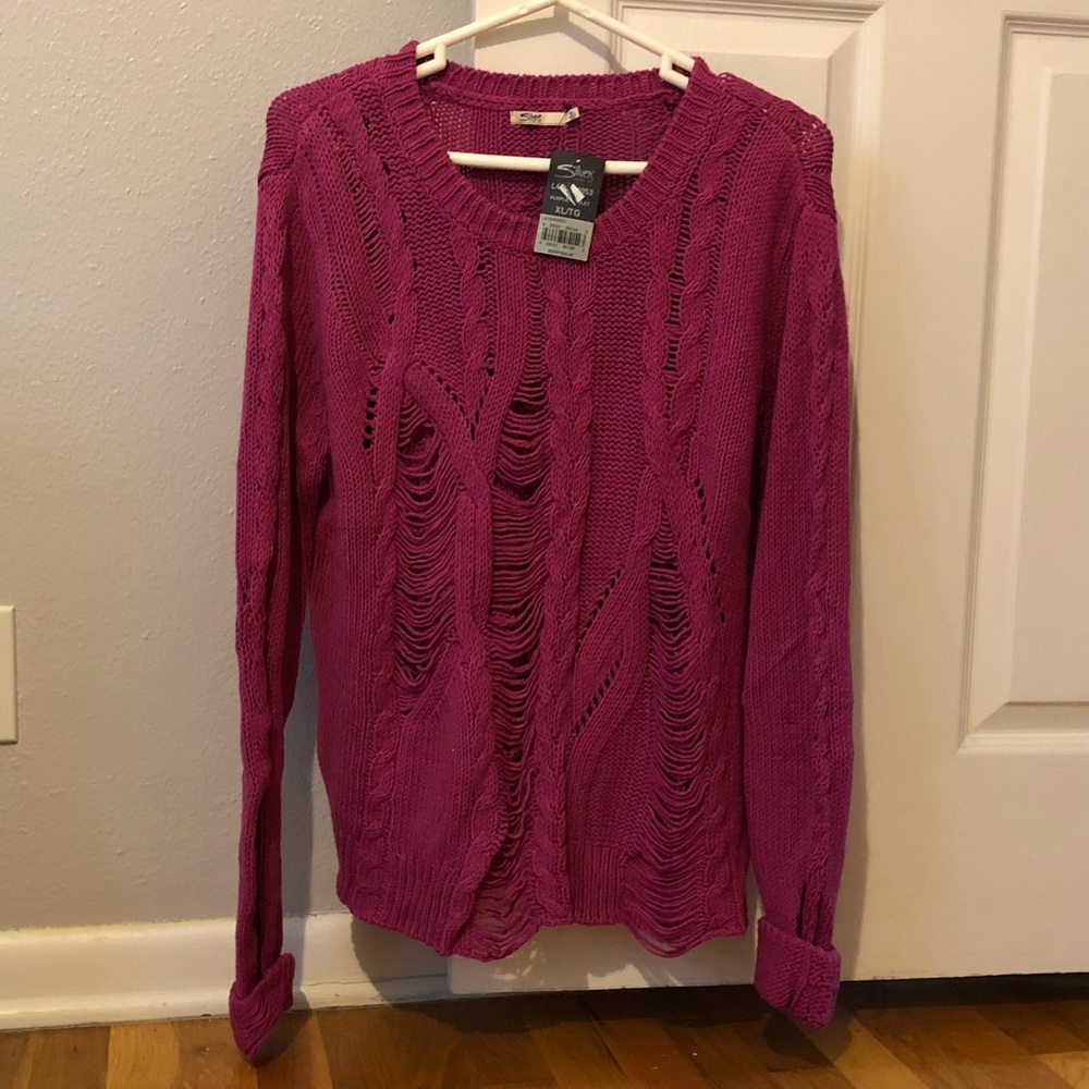Distressed sweater